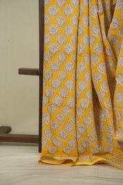 Orange HBP Cotton Saree - SROCS3704