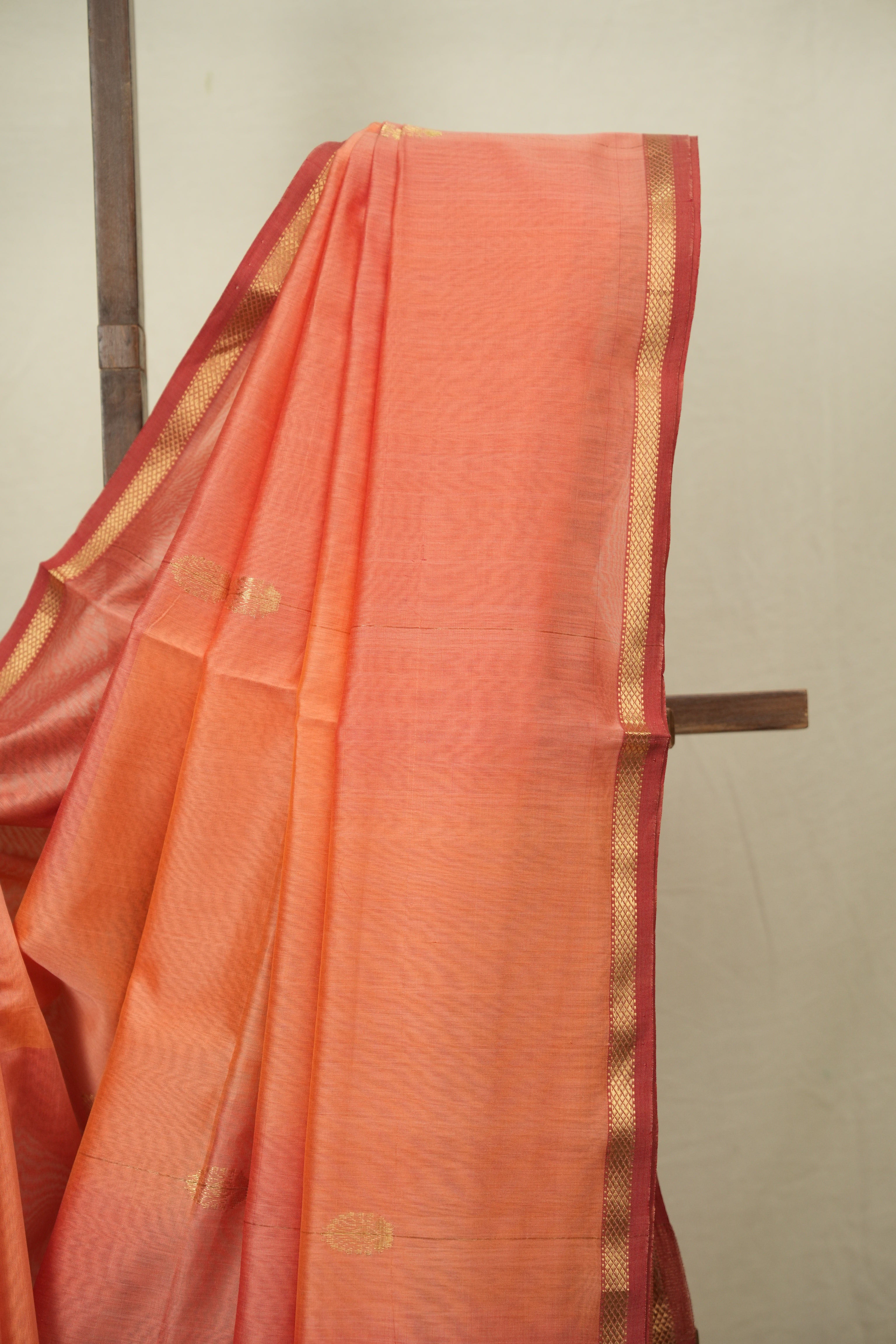 Peach Maheshwari Saree - SRPMS1314