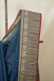 Peacock Blue Narayan Peth Cotton Saree - SRPBNPCS27