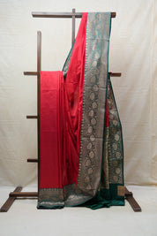 Red Banarasi Silk Saree - SRRBSS696