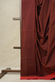 Maroon Cotton Ilkal Saree  - SRMCIS647