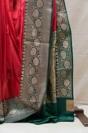 Red Banarasi Silk Saree - SRRBSS696