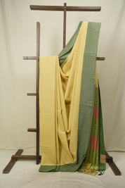 Lemon Yellow Cotton Ilkal Saree - SRLYCIS1060