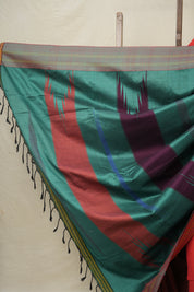 Maroon Cotton Ilkal Saree  - SRMCIS647