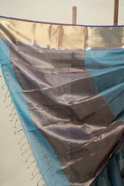 Blue Maheshwari Tissue Saree - SRBMTS655