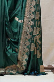 Green Banarasi Silk Saree - SRGBSS683