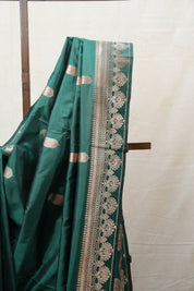 Green Banarasi Silk Saree - SRGBSS683