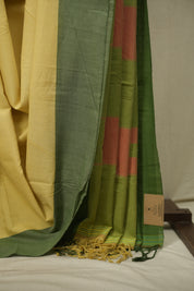 Lemon Yellow Cotton Ilkal Saree - SRLYCIS1060