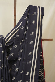Black HBP Cotton Saree - SRBCS3281