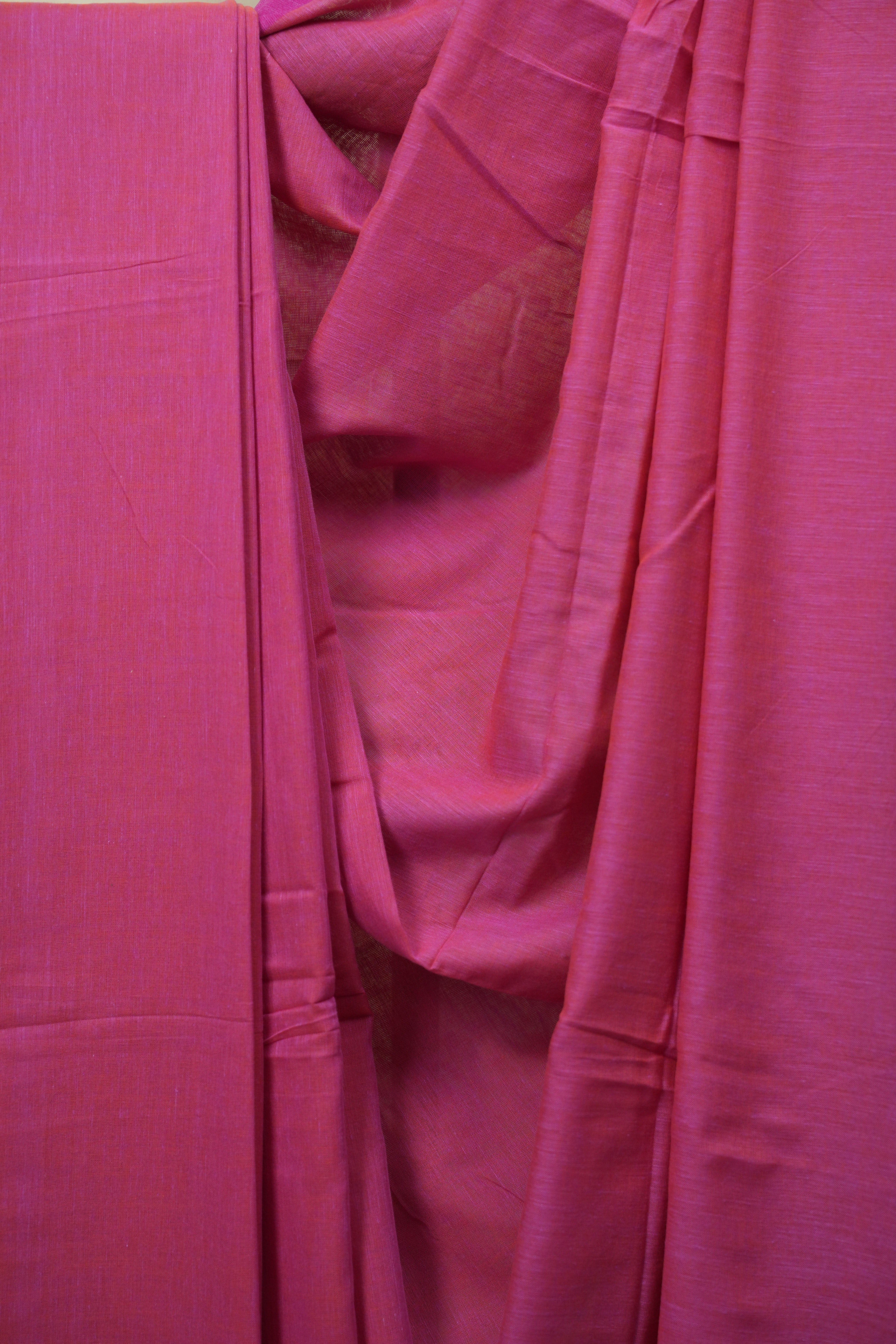 Dual Tone Pink Bengal Cotton Saree - SRDTPBCS195