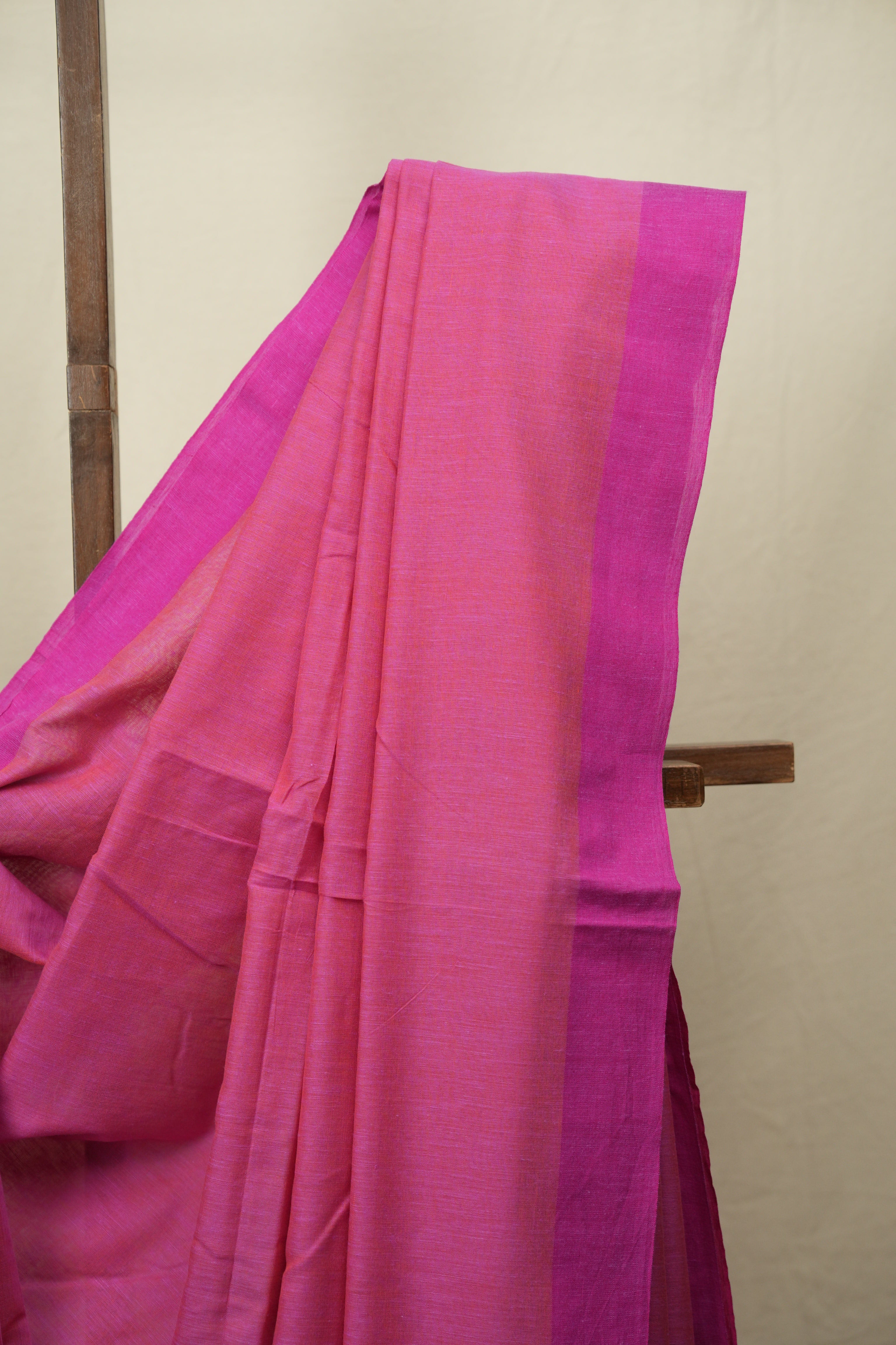 Dual Tone Pink Bengal Cotton Saree - SRDTPBCS195