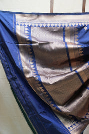 Navy Blue Banarasi Silk Saree - SRNBBSS687