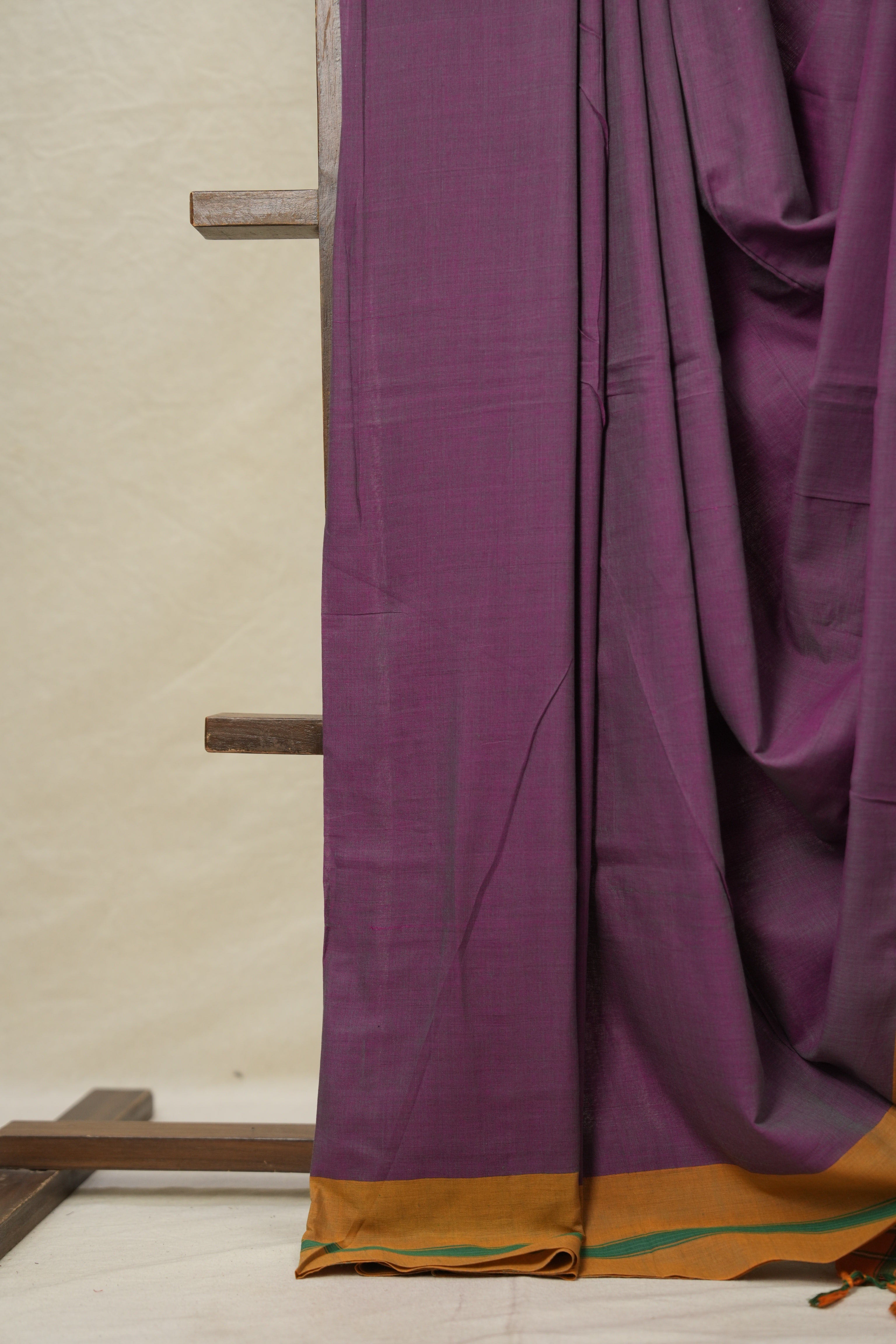 Mauve Cotton Ilkal Saree  - SRMCIS682