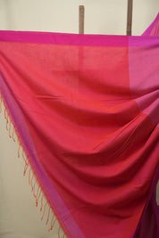 Dual Tone Pink Bengal Cotton Saree - SRDTPBCS195