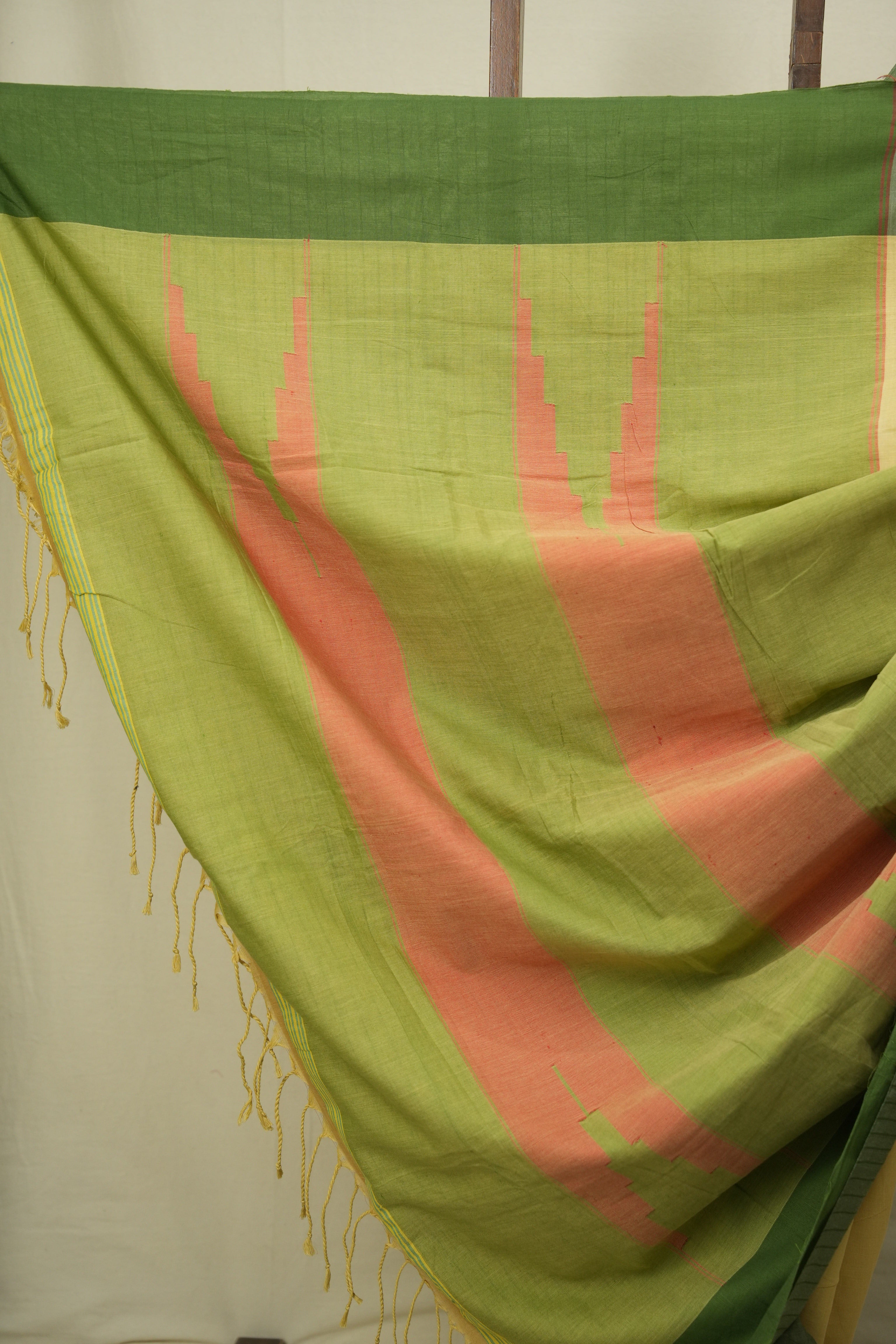 Lemon Yellow Cotton Ilkal Saree - SRLYCIS1060