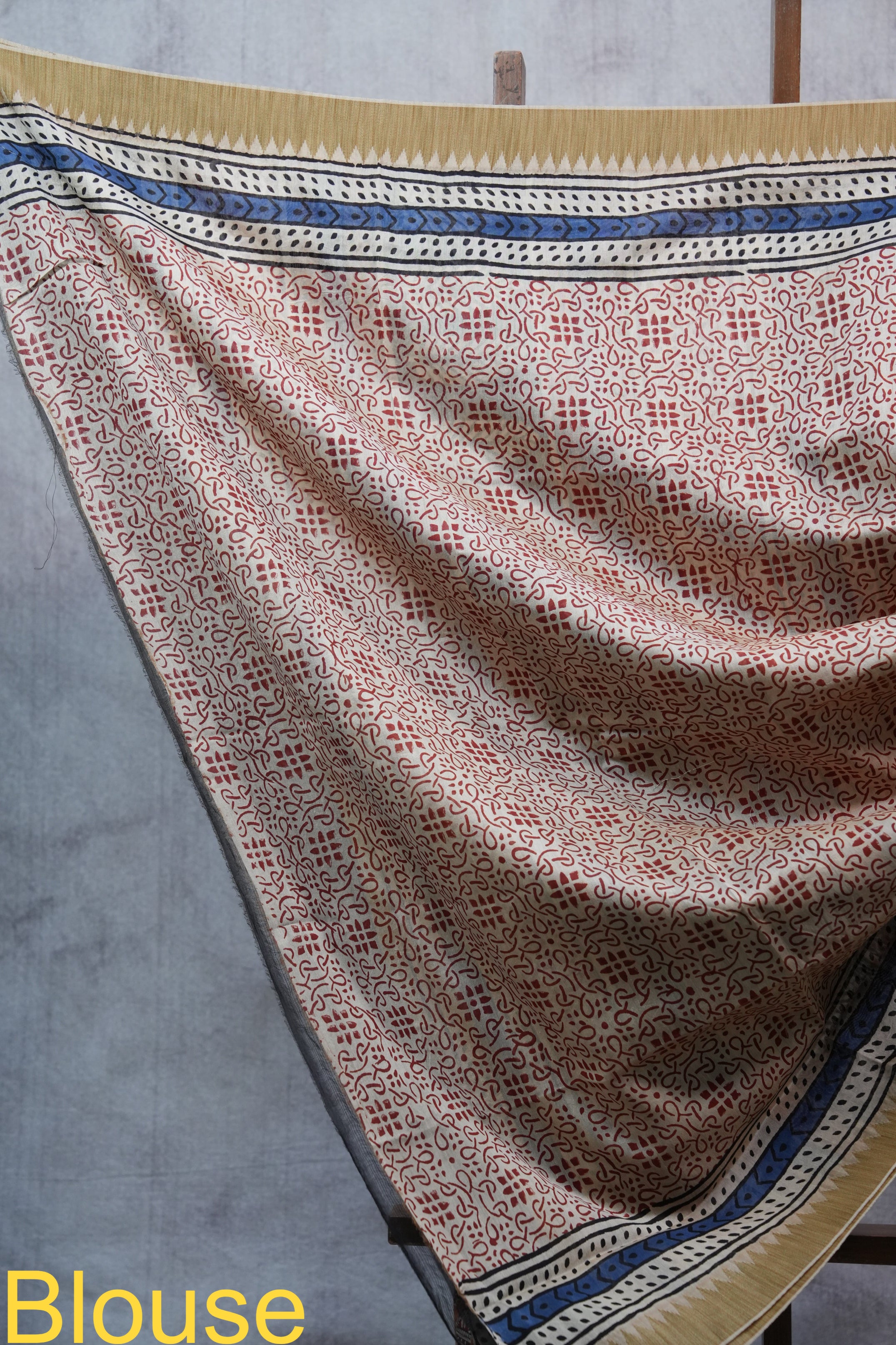 Orange HBP Cotton Silk Saree With Ghicha Border - SROCSS1064