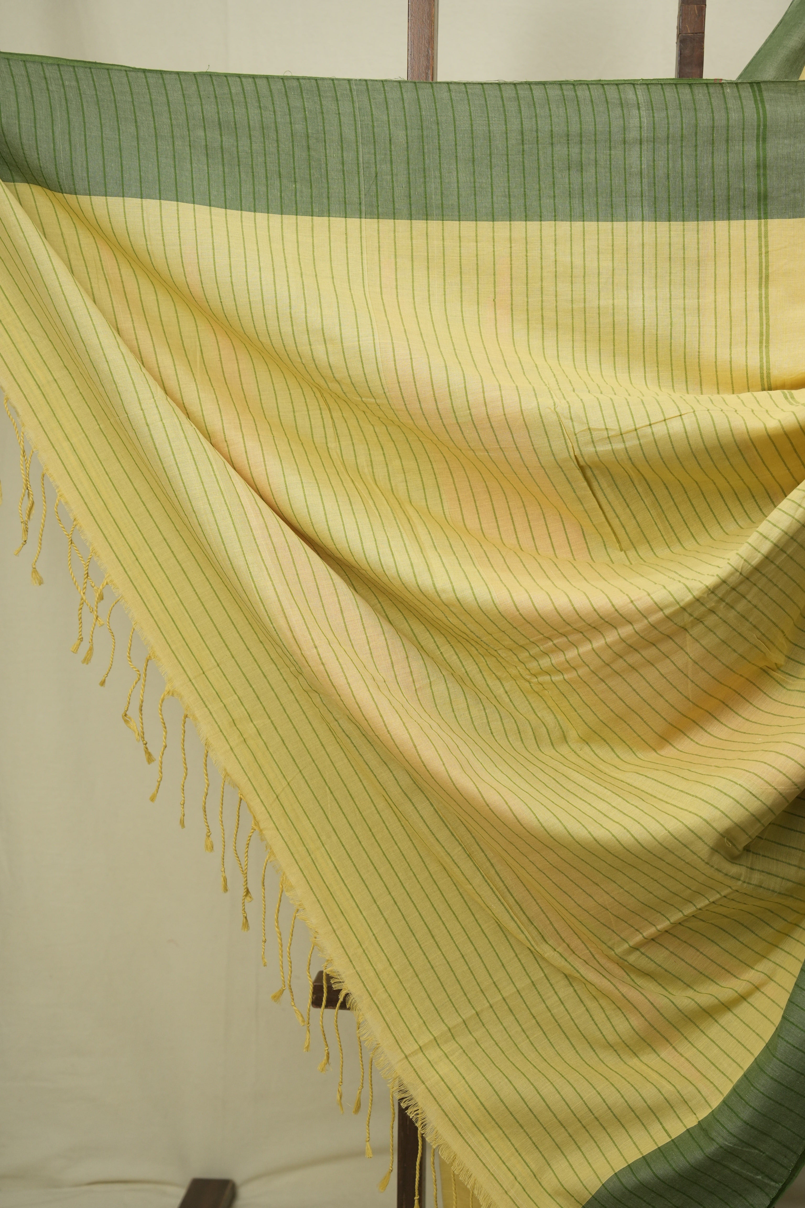 Lemon Yellow Cotton Ilkal Saree - SRLYCIS1060