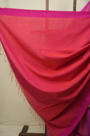 Dual Tone Pink Bengal Cotton Saree - SRDTPBCS195