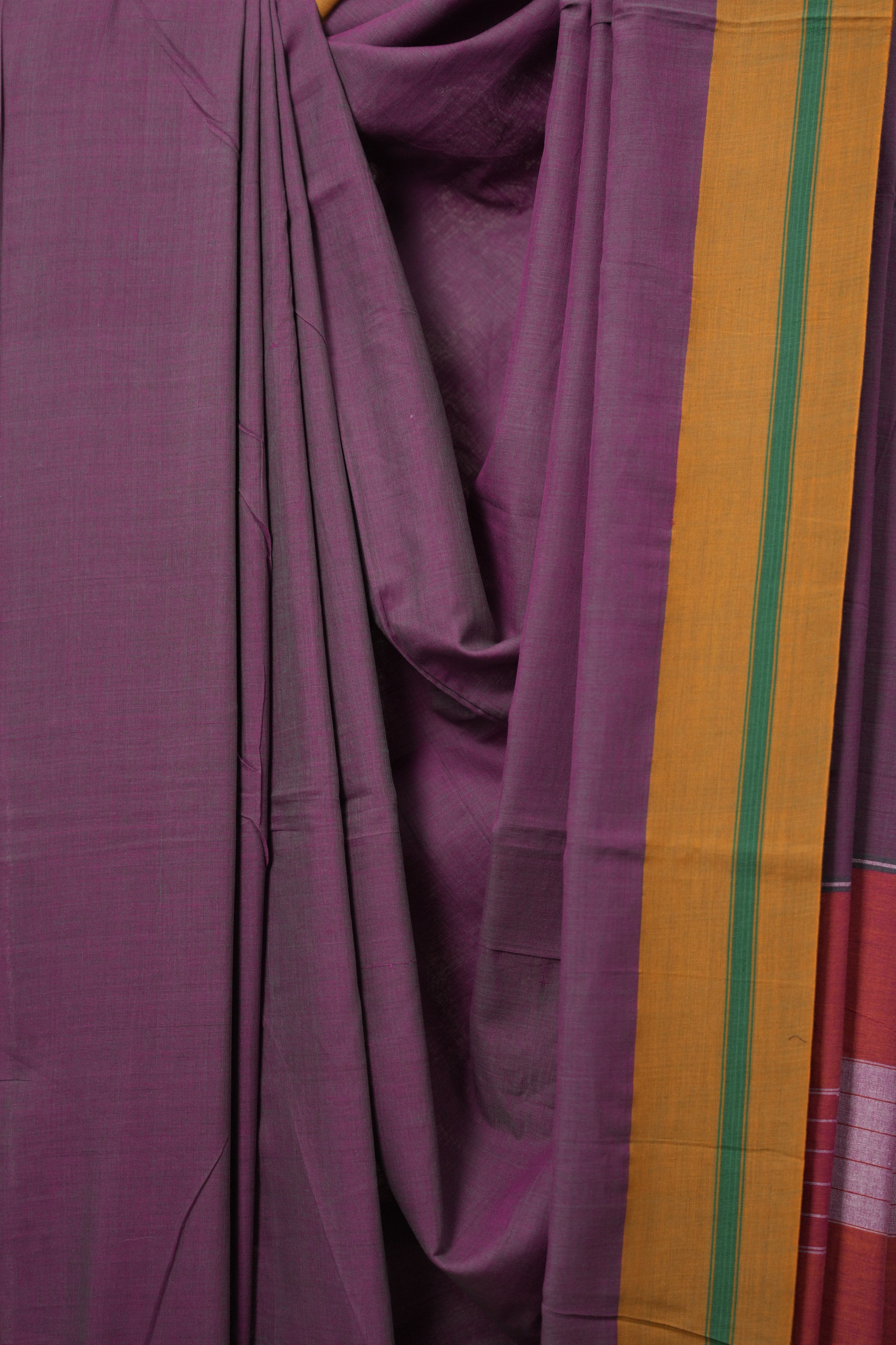 Mauve Cotton Ilkal Saree  - SRMCIS682