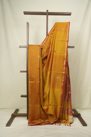 Mustard Maheshwari Saree - SRMMS1318