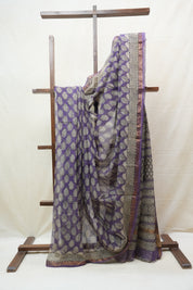 Purple HBP Kota Doria Saree - SRPKDS164