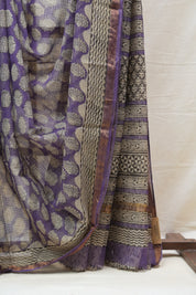 Purple HBP Kota Doria Saree - SRPKDS164