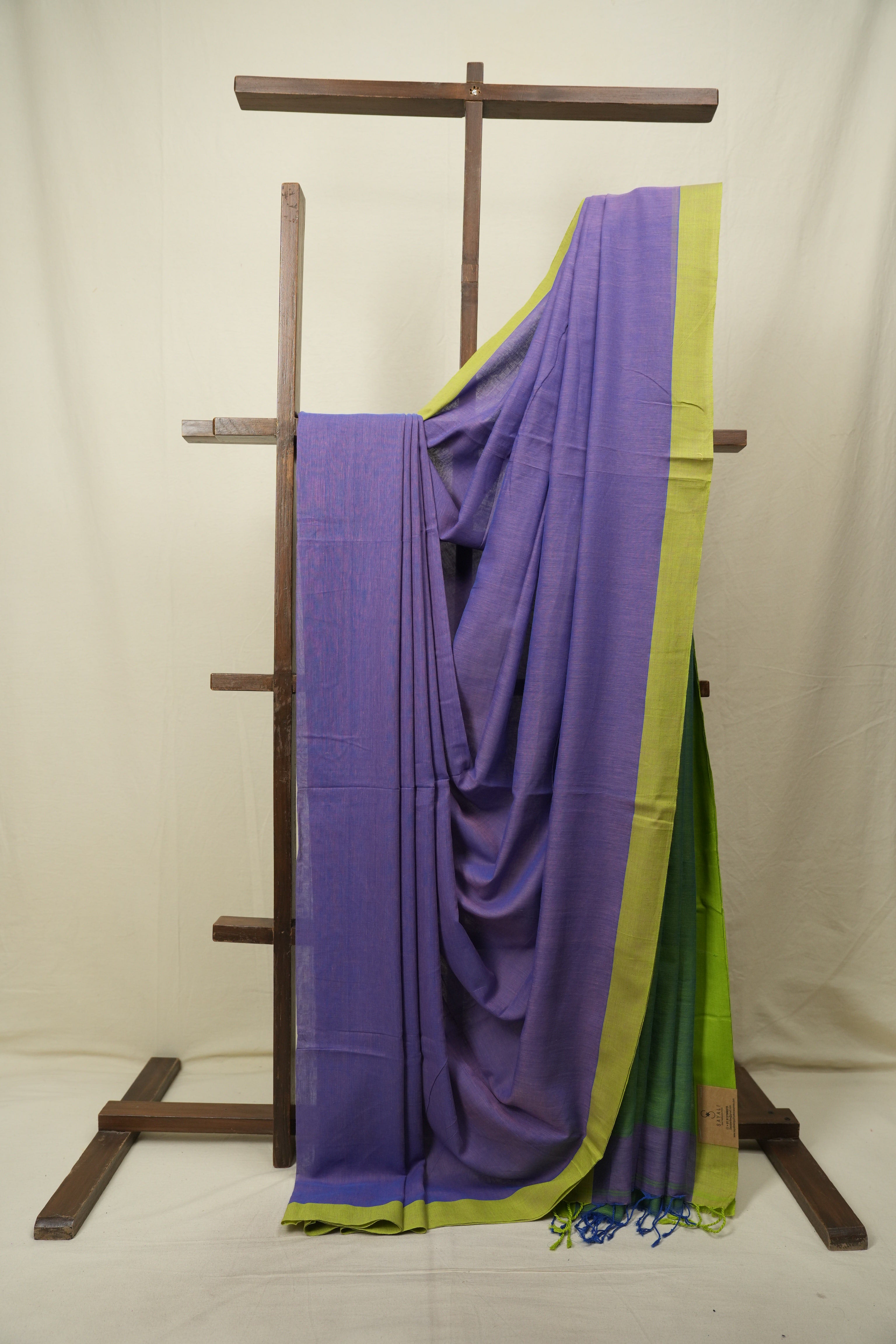 Purple Bengal Cotton Saree - SRPBCS186