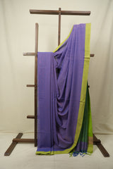 Purple Bengal Cotton Saree - SRPBCS186
