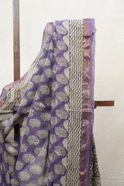 Purple HBP Kota Doria Saree - SRPKDS164