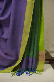 Purple Bengal Cotton Saree - SRPBCS186