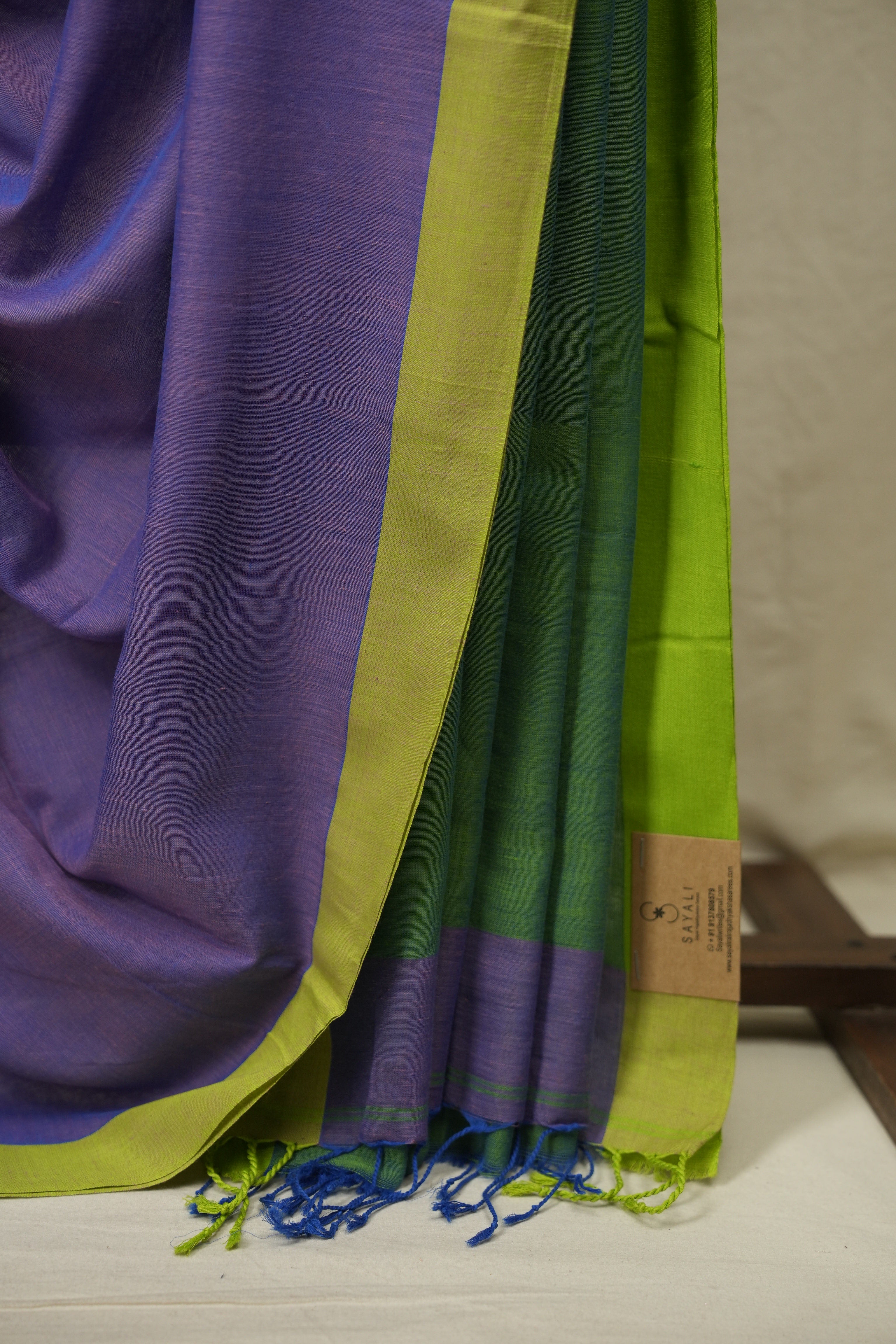 Purple Bengal Cotton Saree - SRPBCS186