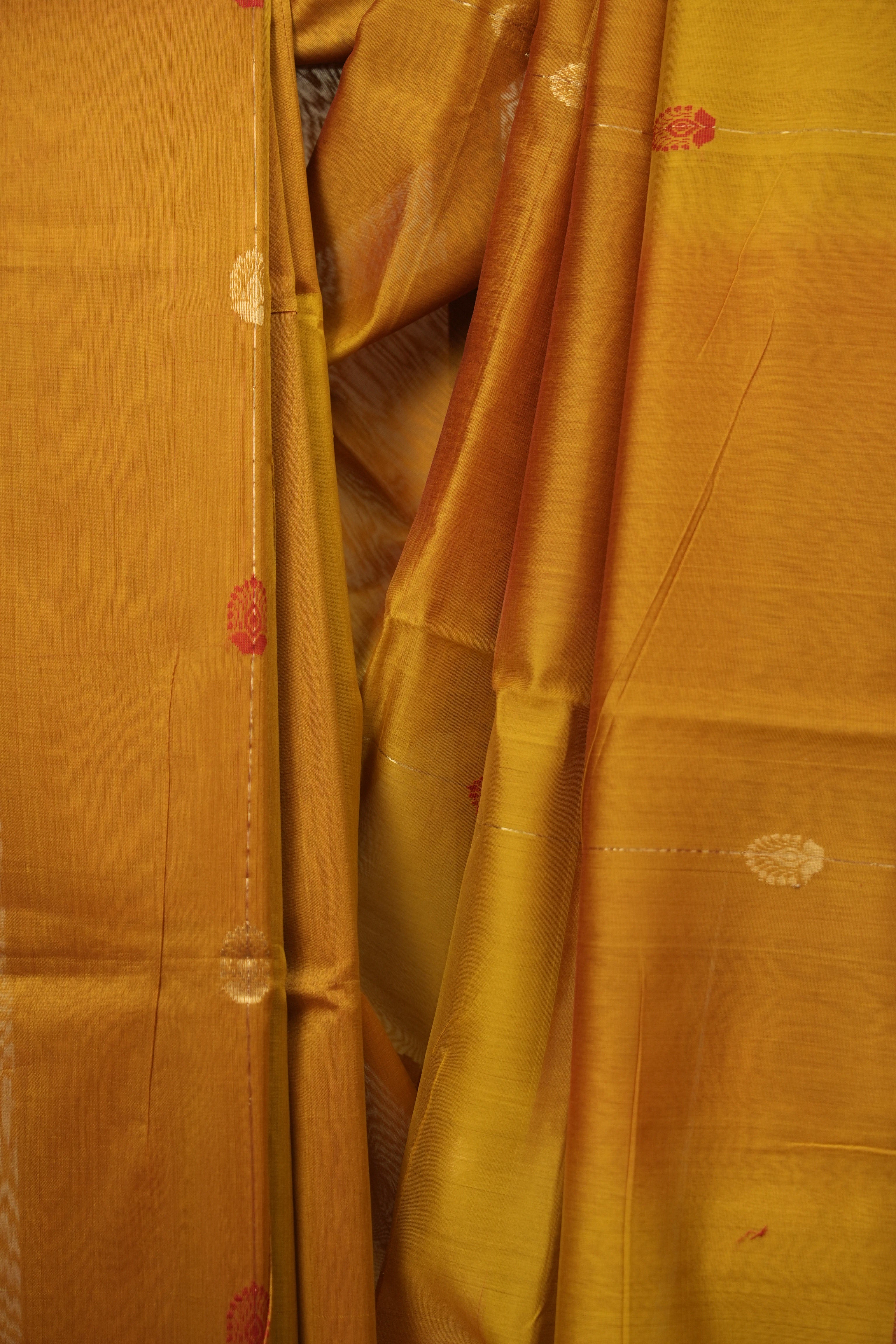 Mustard Maheshwari Saree - SRMMS1318