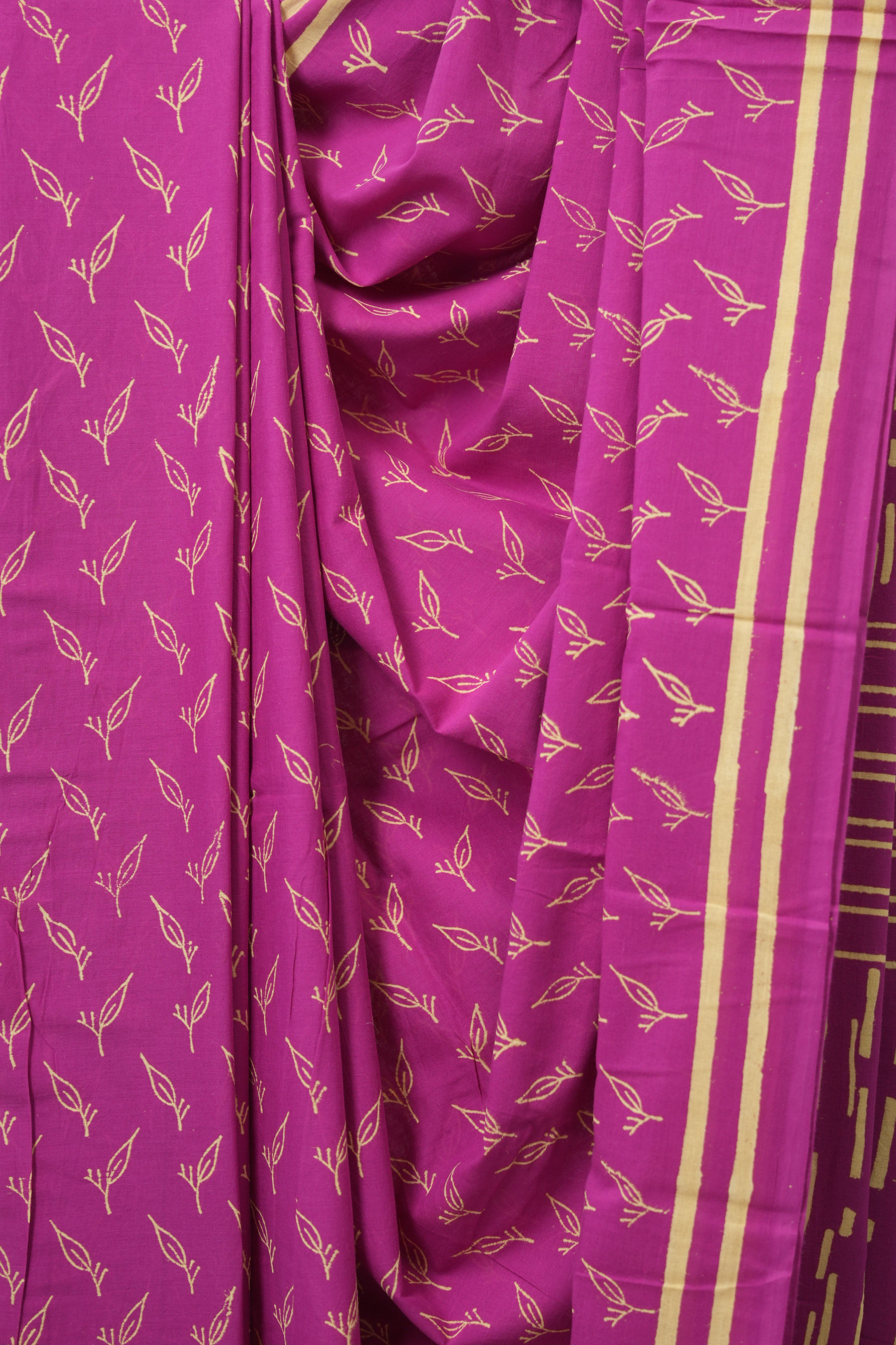 Rani Pink HBP Cotton Saree - SRRPCS3290
