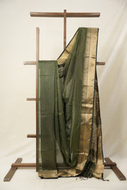 Green Maheshwari Tissue Saree - SRGMTS653