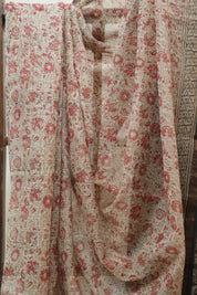 Cream HBP Kota Doria Saree - SRCKDS160