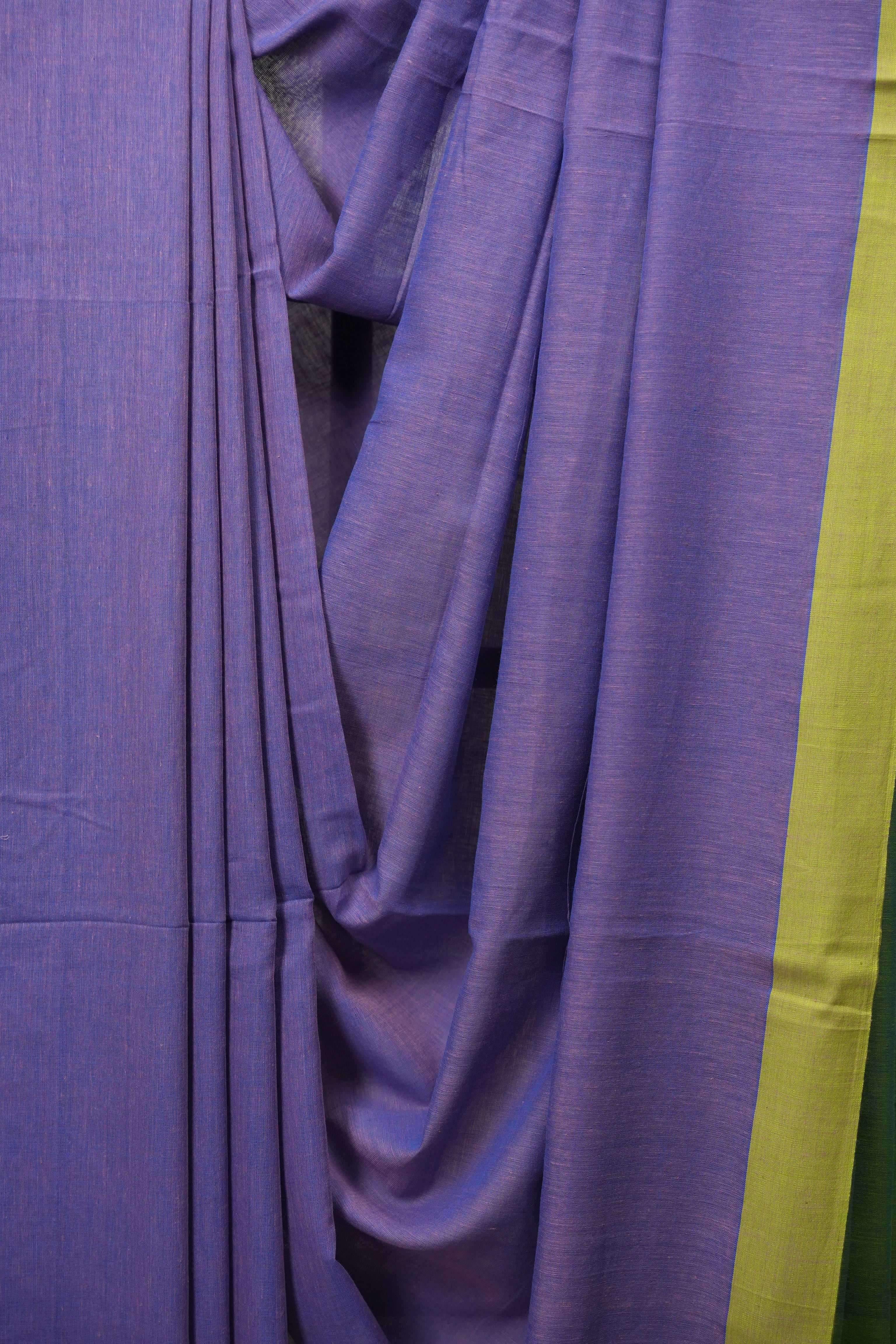 Purple Bengal Cotton Saree - SRPBCS186