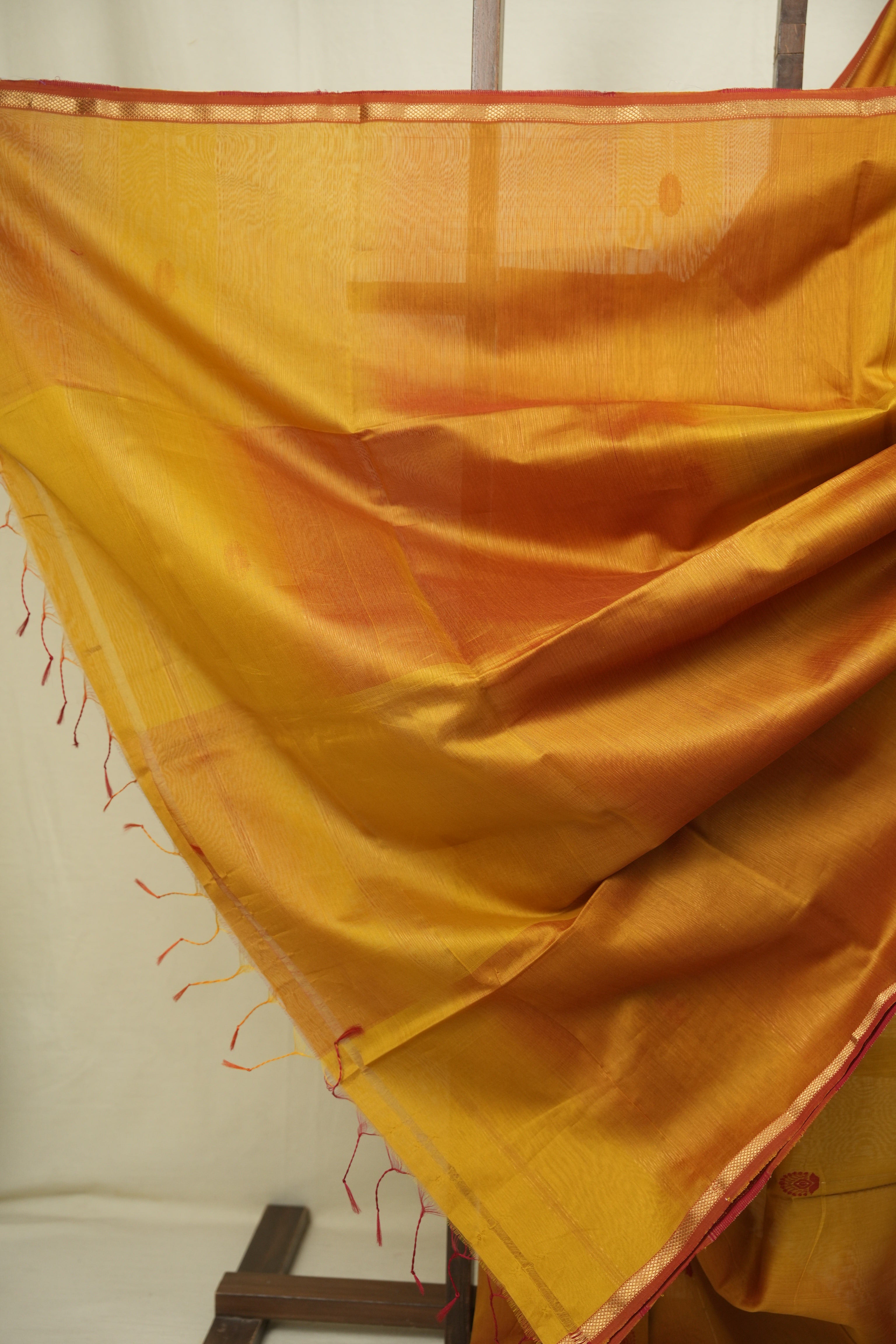 Mustard Maheshwari Saree - SRMMS1318