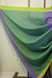Purple Bengal Cotton Saree - SRPBCS186