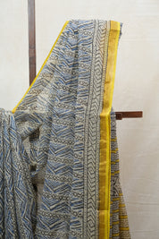 Cream HBP Kota Doria Saree - SRCKDS158