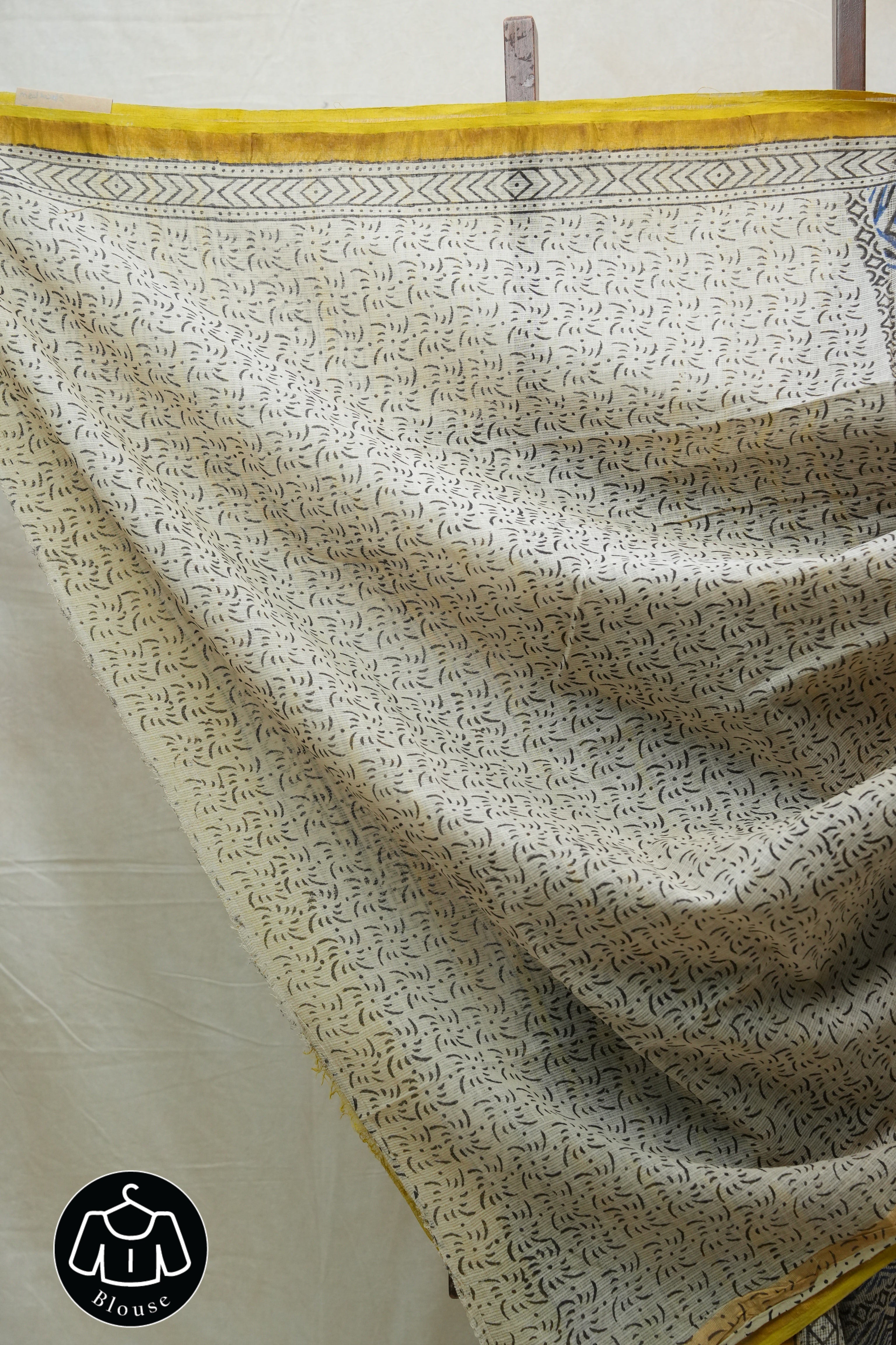 Cream HBP Kota Doria Saree - SRCKDS158