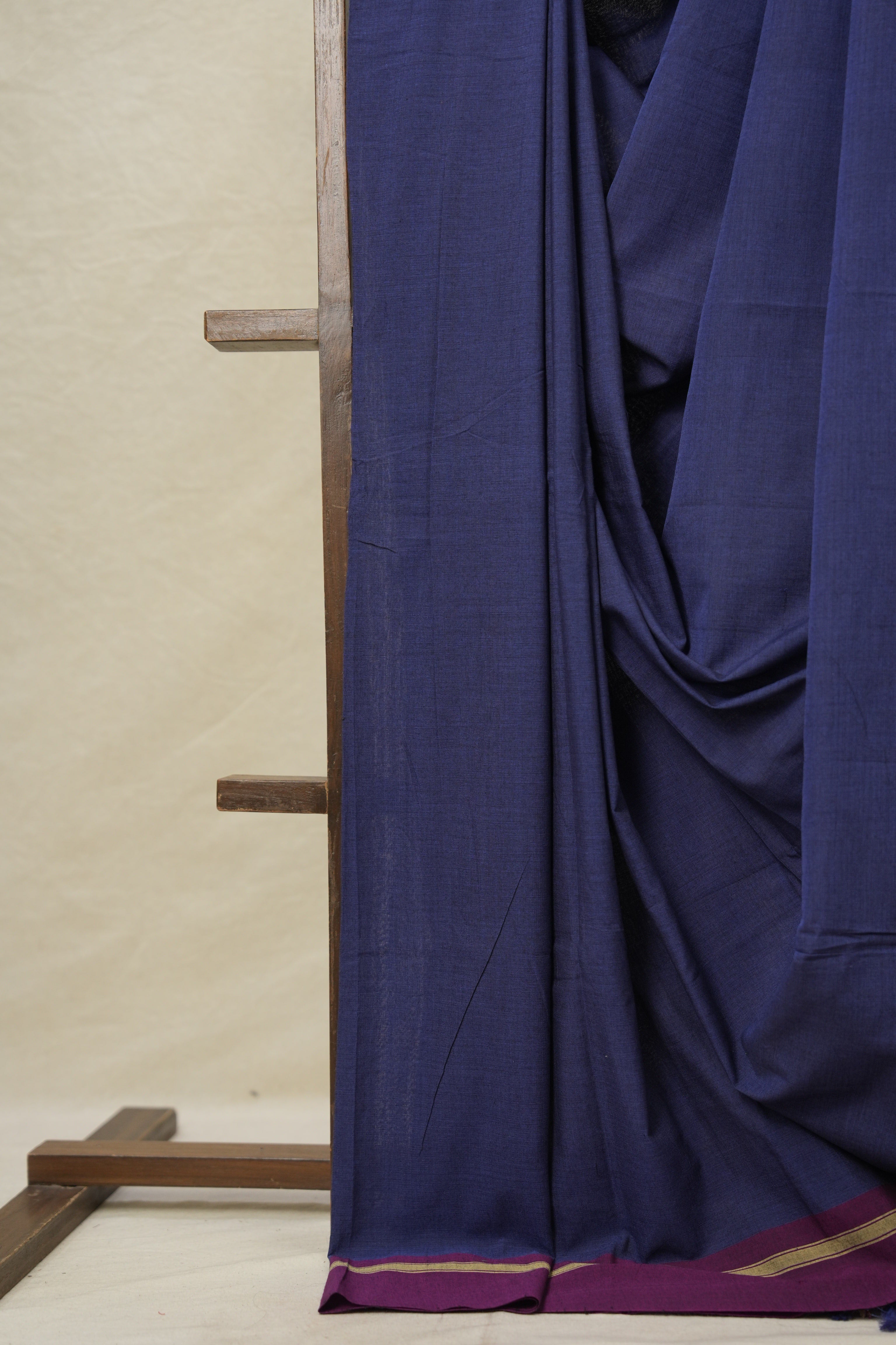 Blue Cotton Ilkal Saree  - SRBCIS681