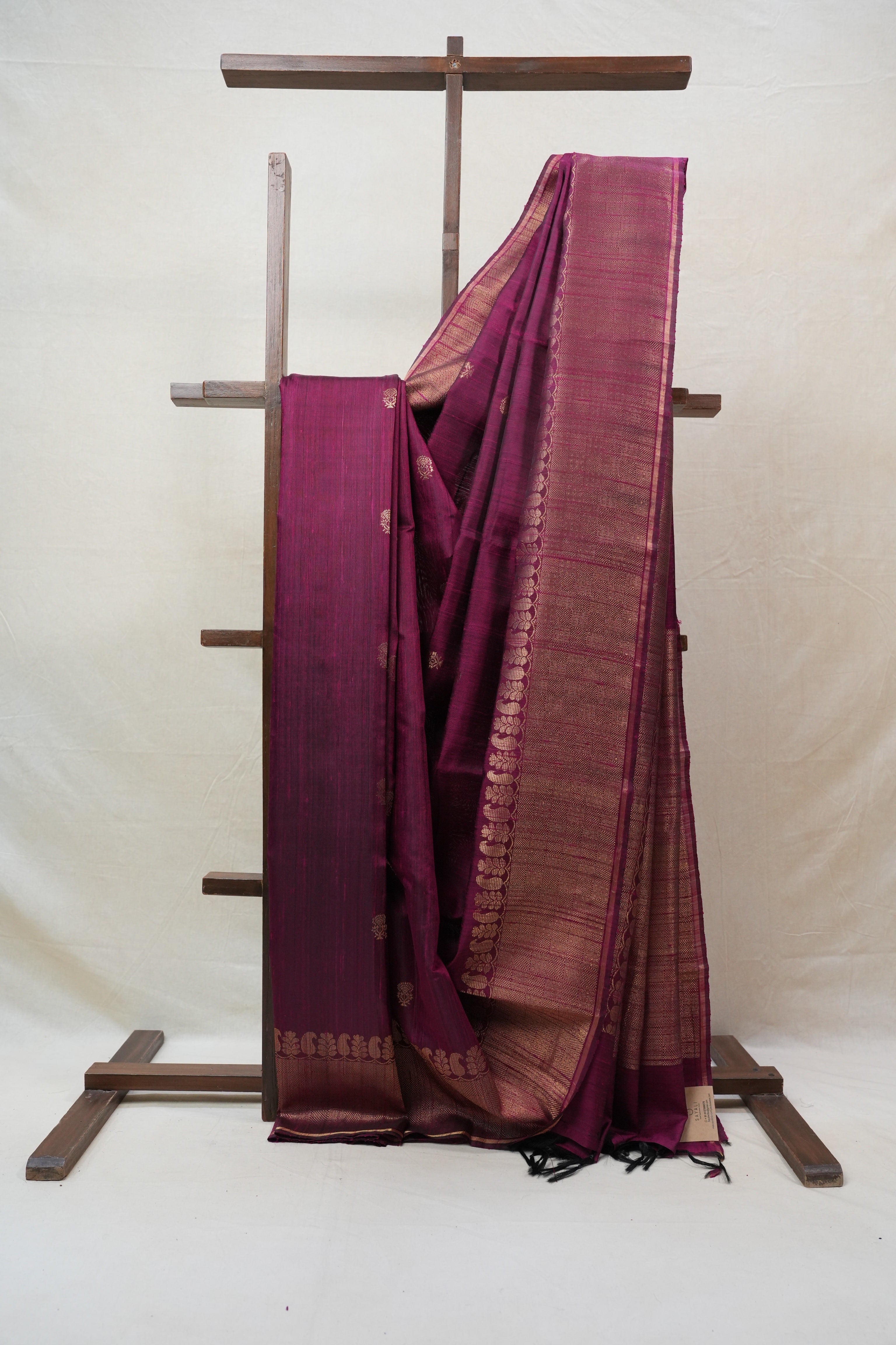 Plum Raw Silk Saree - SRPRSS680