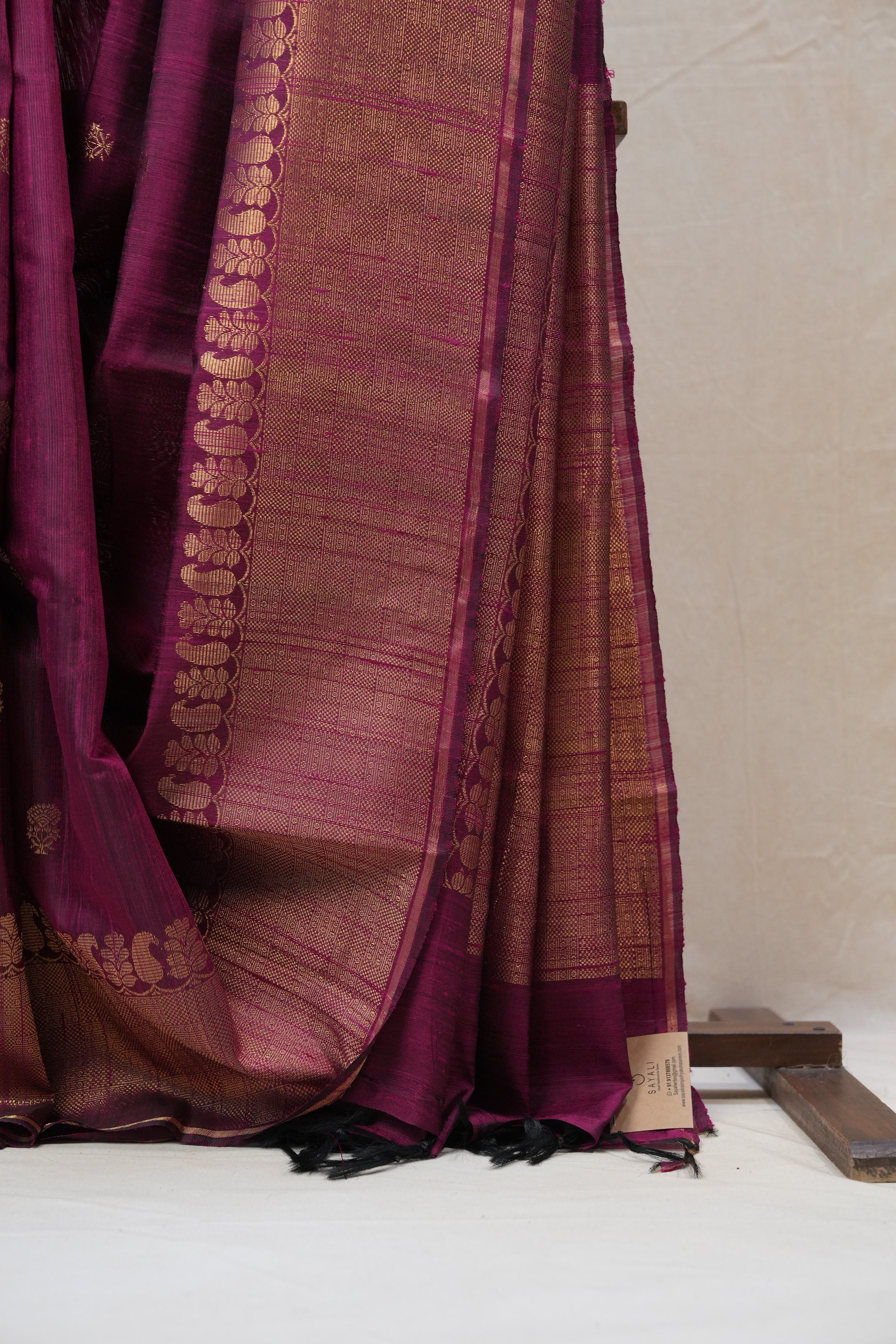Plum Raw Silk Saree - SRPRSS680