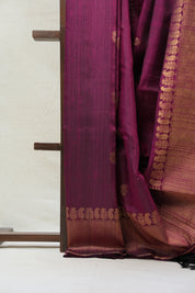 Plum Raw Silk Saree - SRPRSS680