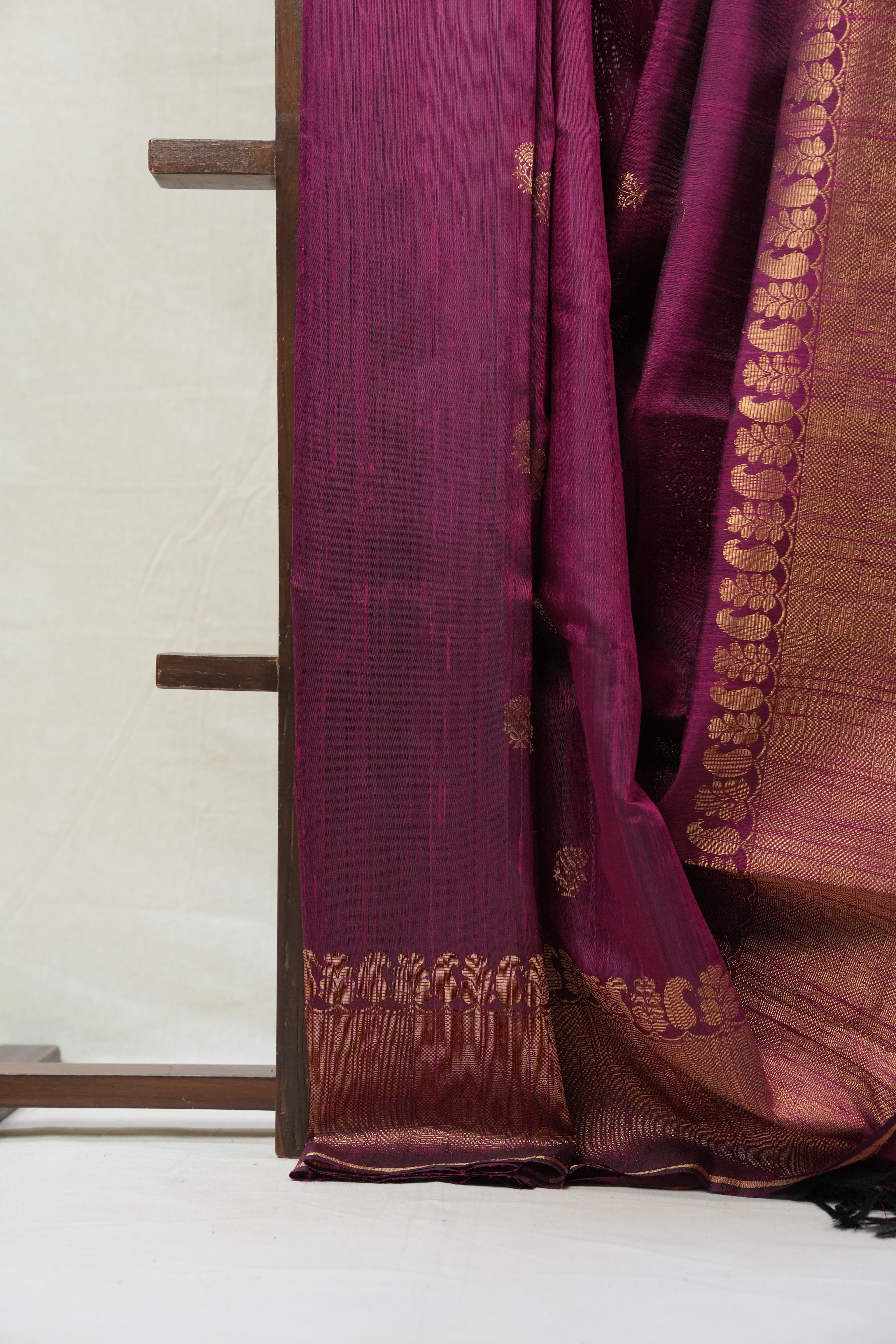 Plum Raw Silk Saree - SRPRSS680