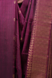 Plum Raw Silk Saree - SRPRSS680