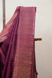 Plum Raw Silk Saree - SRPRSS680