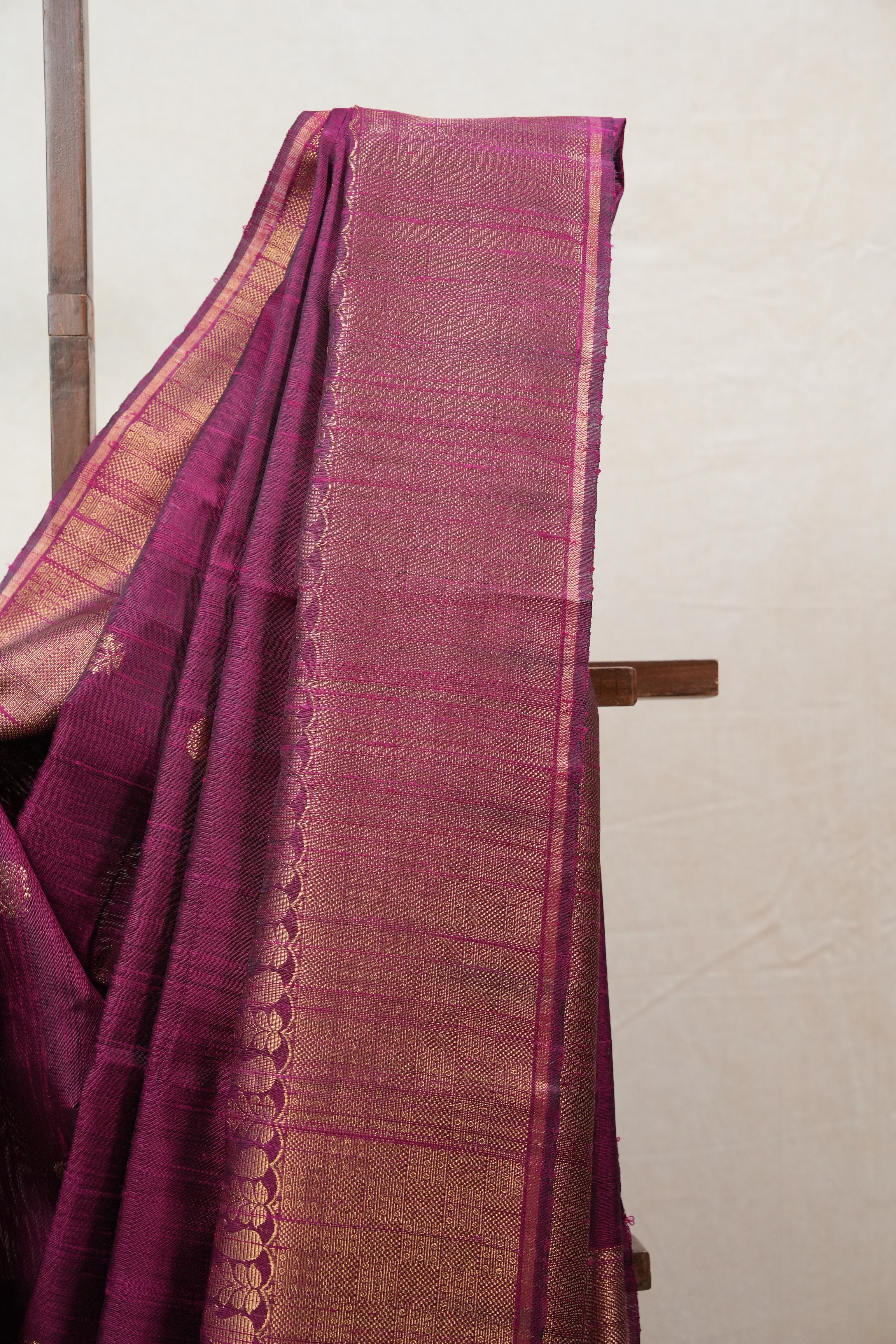 Plum Raw Silk Saree - SRPRSS680