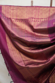 Plum Raw Silk Saree - SRPRSS680