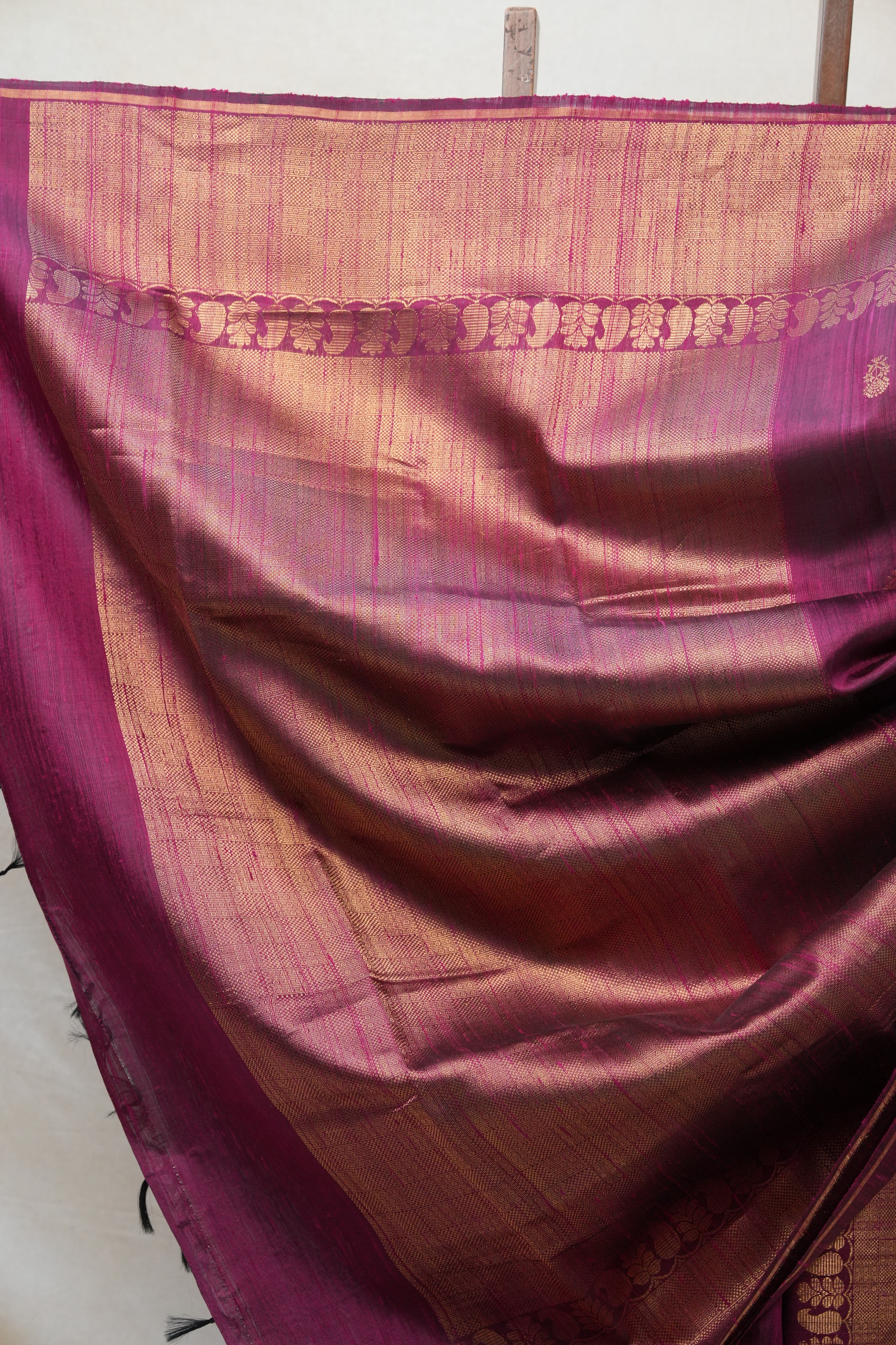 Plum Raw Silk Saree - SRPRSS680